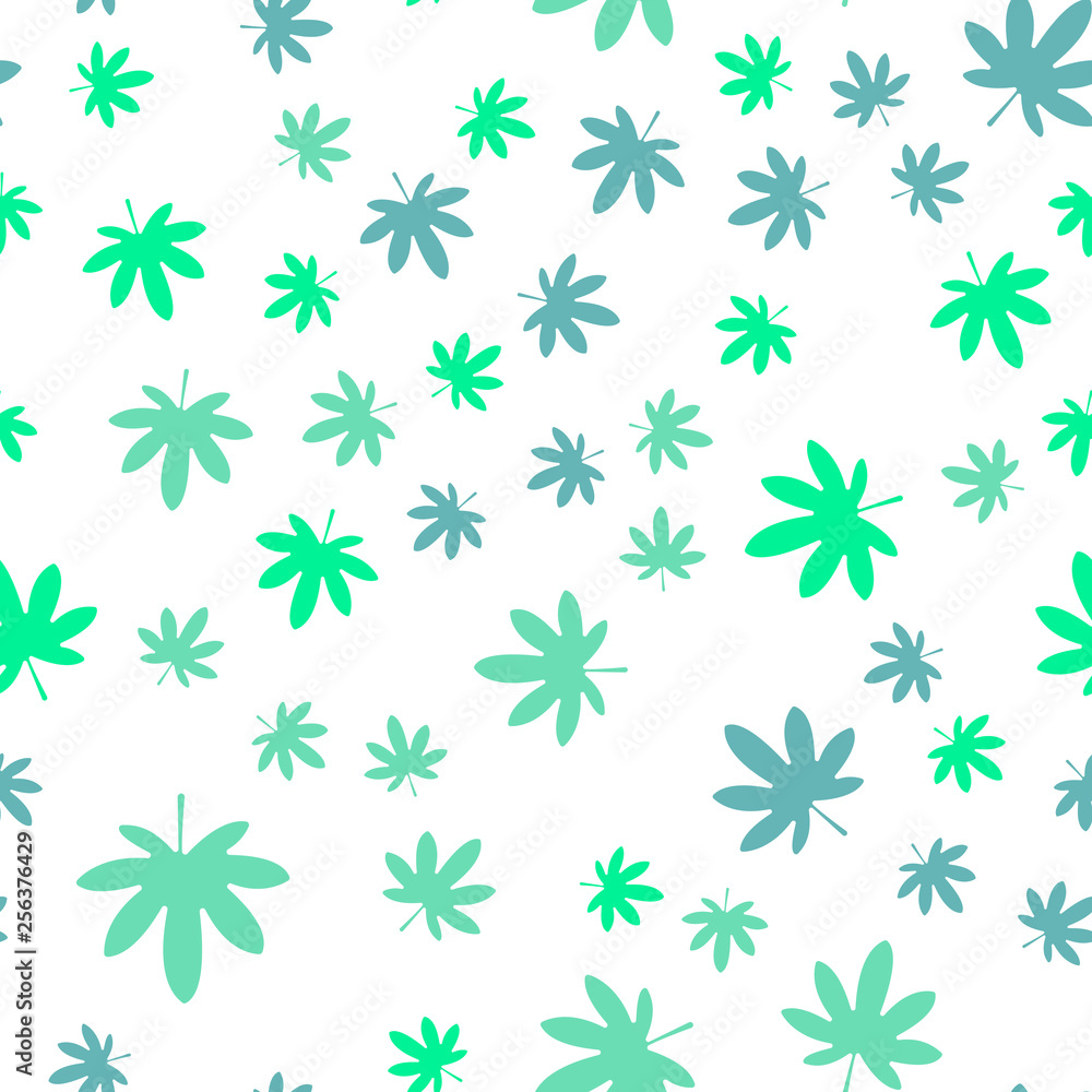 Leaves Seamless vector Pattern. Flat style floral Background Leaves Seamless vector Pattern. Flat style floral Background