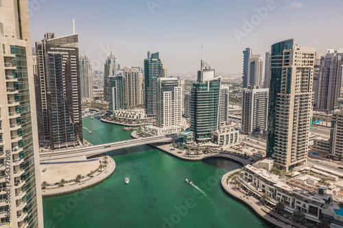Aerial view of Dubai Marina district © a_medvedkov