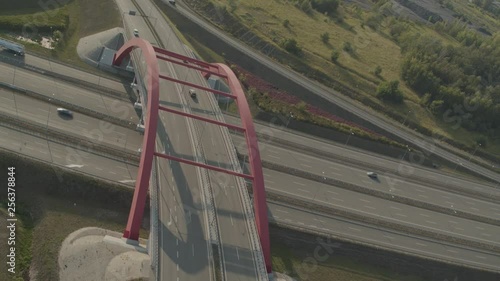 Wallpaper Mural Aerial drone shot of bridge over highway junction Torontodigital.ca