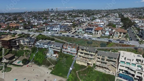 Aerial of Newport Beach Luxury Homes Orange County California.MOV