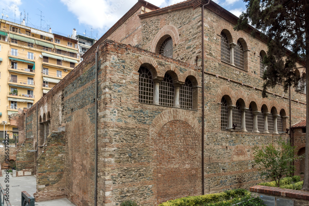 Аntique Byzantine Church of the Acheiropoietos in the center of city of Thessaloniki, Central Macedonia, Greece
