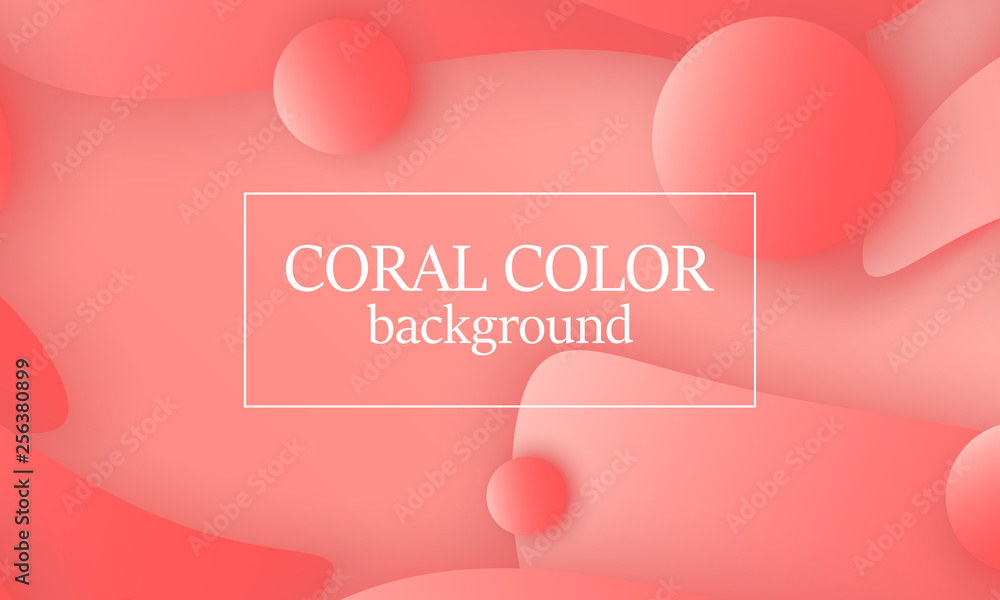 Coral color abstract background. Vector 