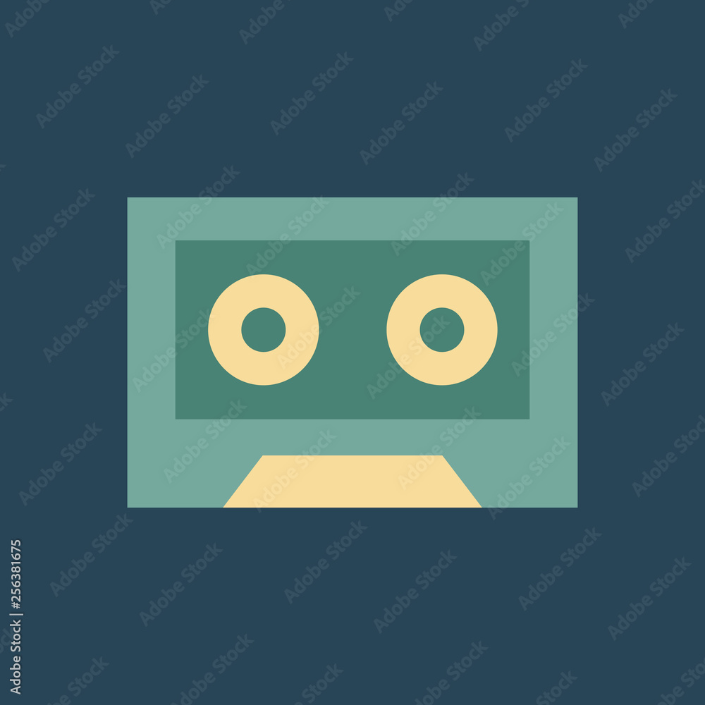 Silhouette icon cassette Silhouette icon cassette