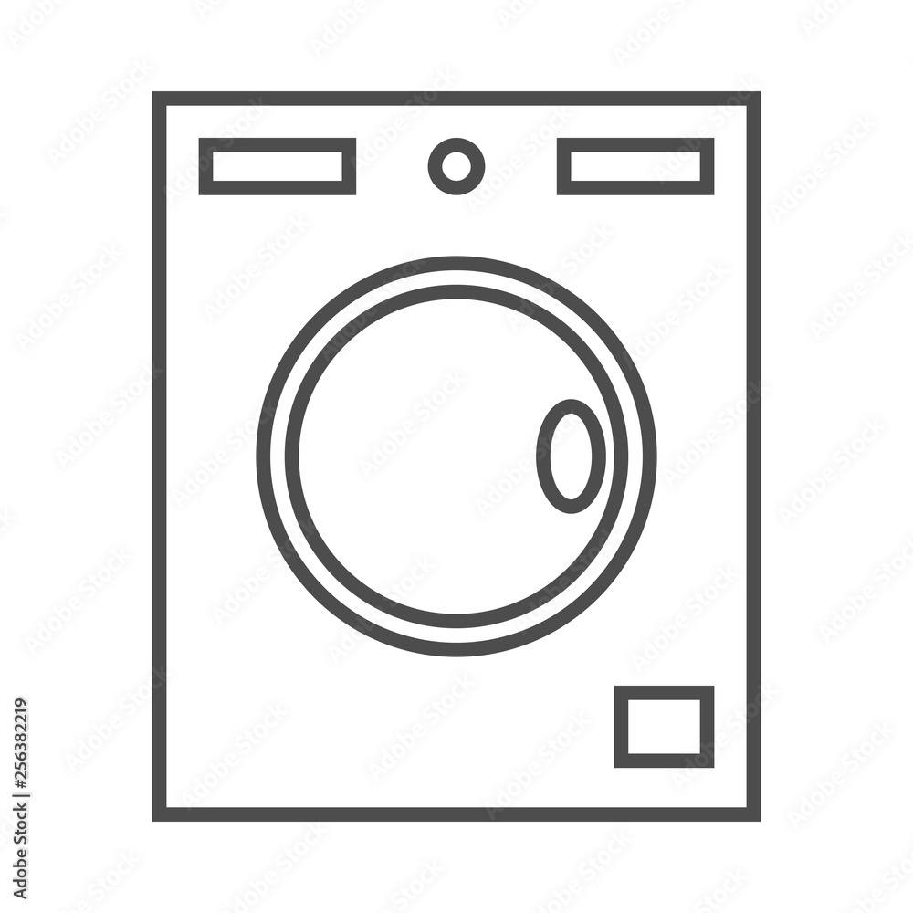 washing machine icon. vector black and white illustration washing machine icon. vector black and white illustration