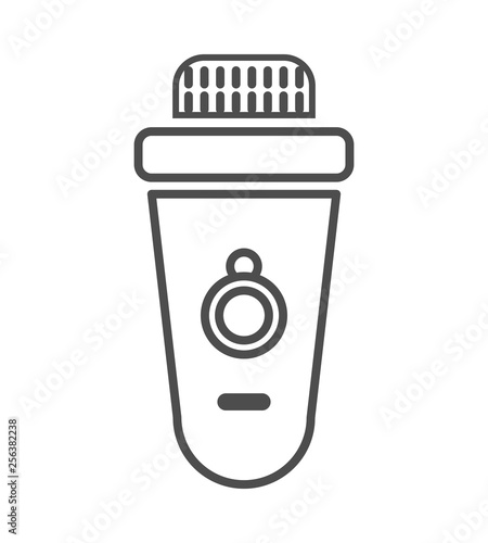 epilator icon. vector outline illustration on white background.