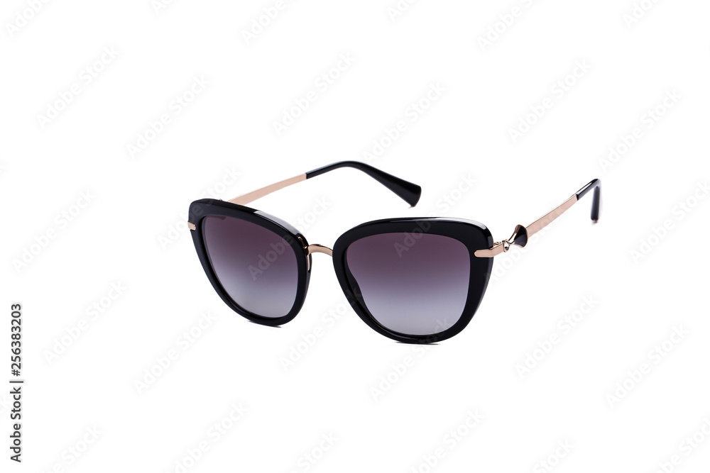 Sunglasses with gray glasses on an isolated white background Sunglasses with gray glasses on an isolated white background