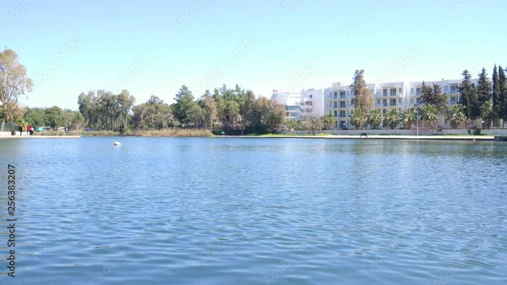 Low angle while lake on sunny day Low angle while lake on sunny day