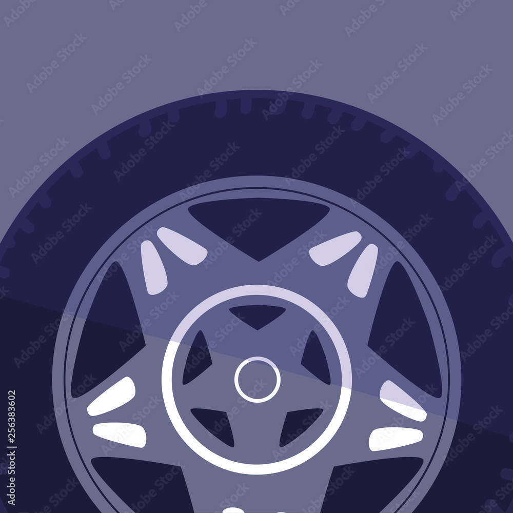 Fototapeta premium tire car wheel icon