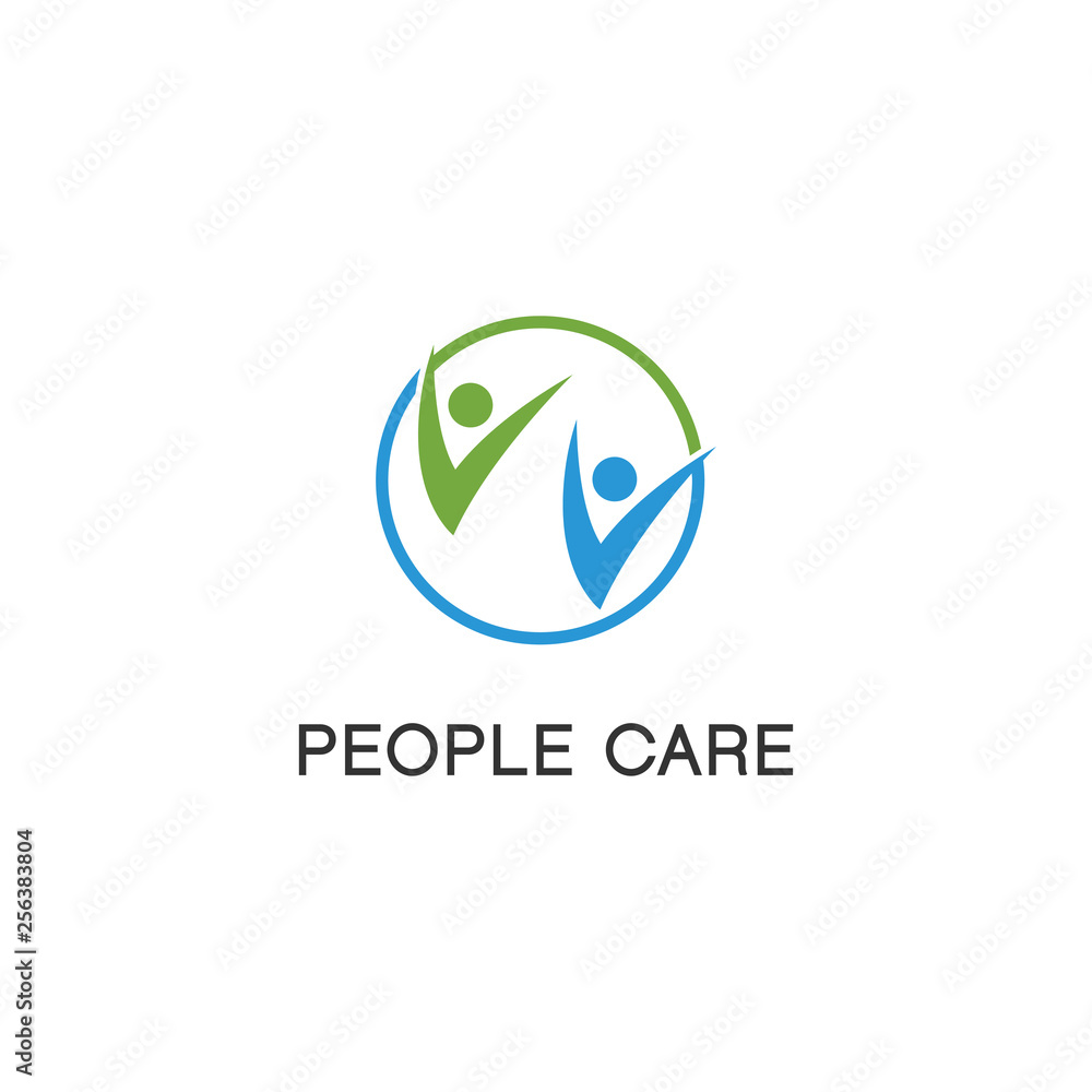 people care, healthcare logo design vector people care, healthcare logo design vector