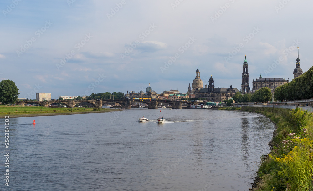 Dresden, Germany - the Elbe River cuts Dresden in two halves, and its one the main landmarks of the city, offering a large number of amazing views