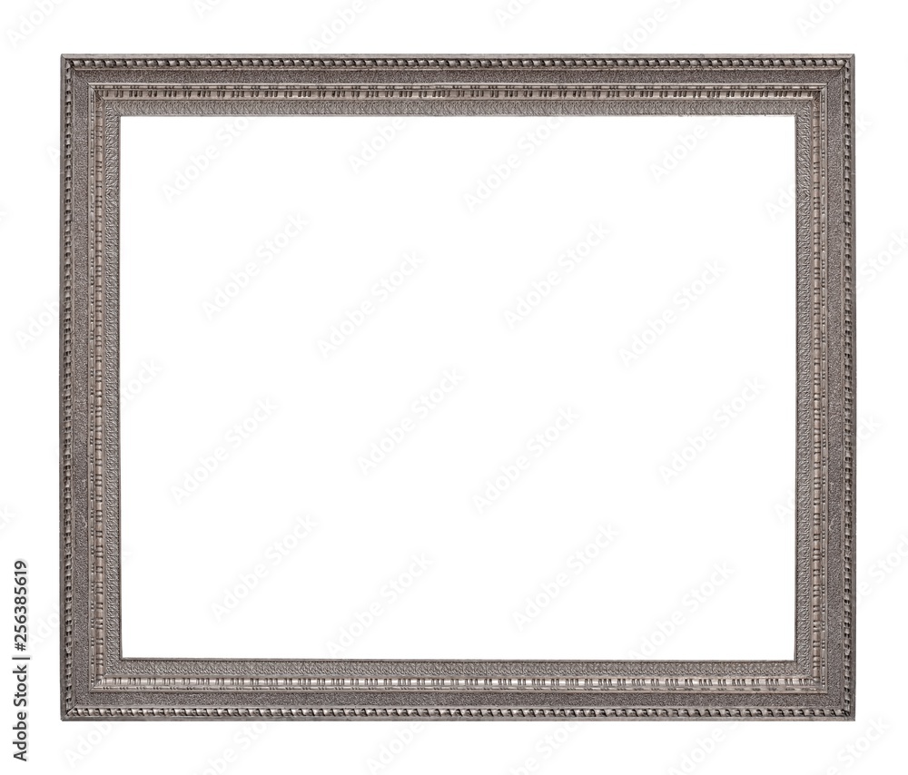 Silver frame for paintings, mirrors or photo isolated on white background Silver frame for paintings, mirrors or photo isolated on white background