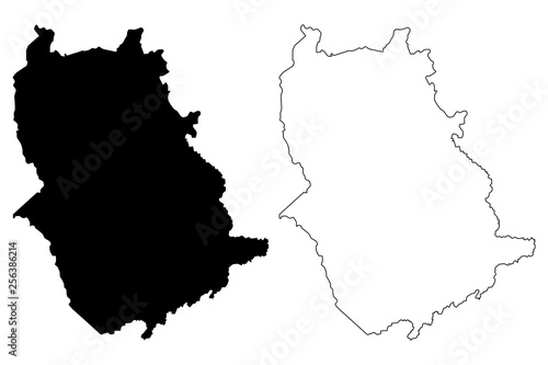 Amazonas State (Bolivarian Republic of Venezuela, States, Federal Dependencies and Capital District) map vector illustration, scribble sketch Amazonas map