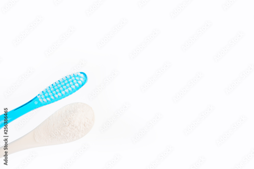 Toothbrush with baking - White background Toothbrush with baking - White background