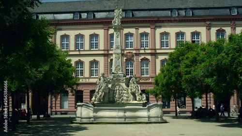 St. George's Fountain (Georgsbrunnen),The fountain was built in the beautiful Rococo style., Trier, Germany, europe, July 2018 photo