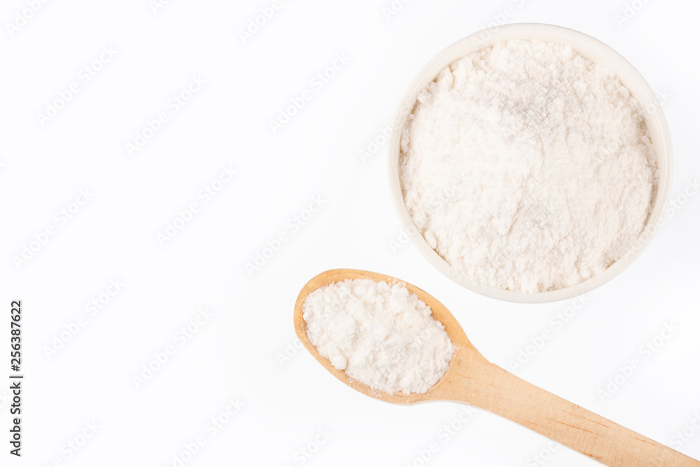 Baking soda to clean - White background Baking soda to clean - White background