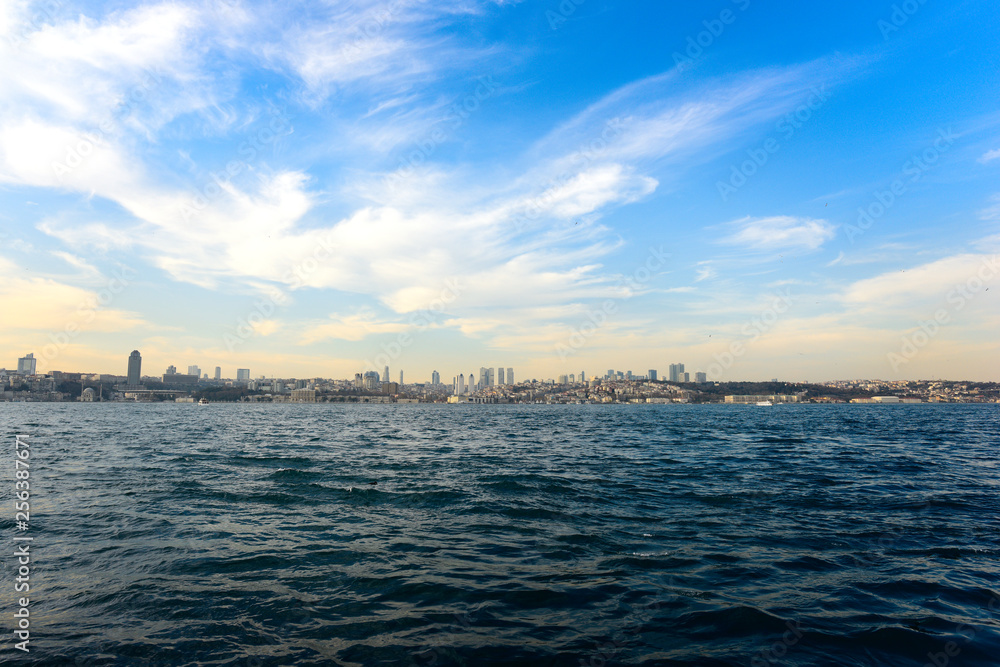 Istanbul bosphorus and city view