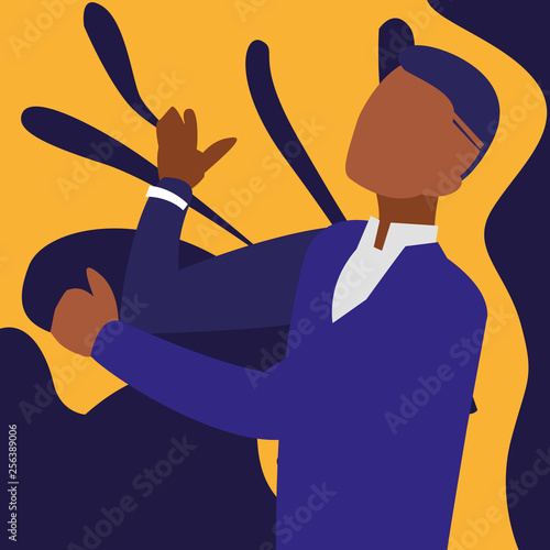 black musician jazz character
