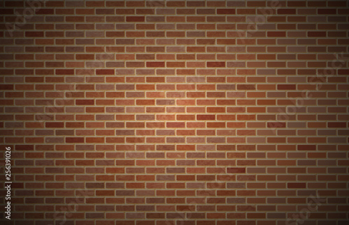 Seamless Red brick wall background.Vector concept illustration for design.