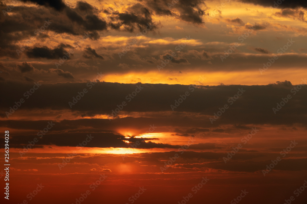 Fototapeta premium Dramatic view of twilight sunrise morning sunset evening sky and cloud