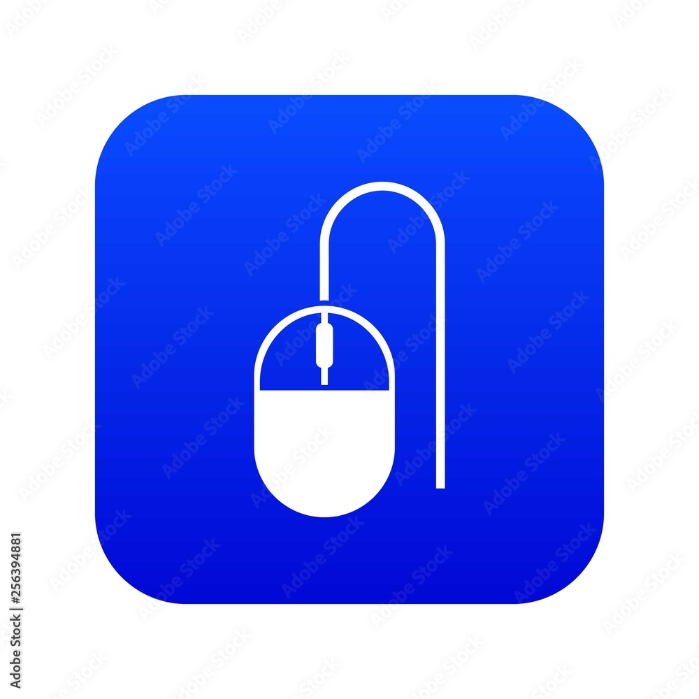 Computer mouse icon digital blue for any design isolated on white vector illustration Computer mouse icon digital blue for any design isolated on white vector illustration