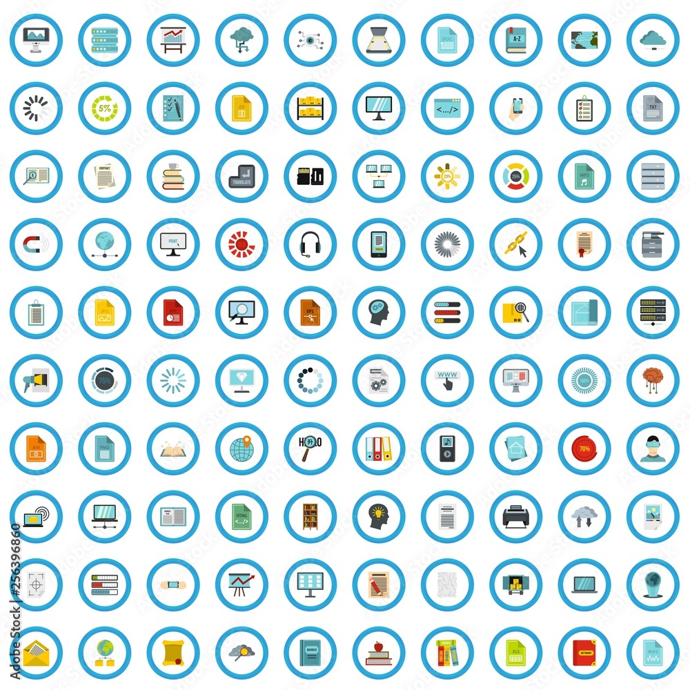 100 information book icons set in flat style for any design vector illustration 100 information book icons set in flat style for any design vector illustration