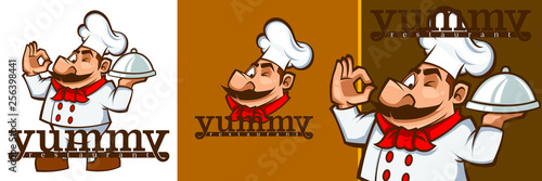 chef mascot logo illustration