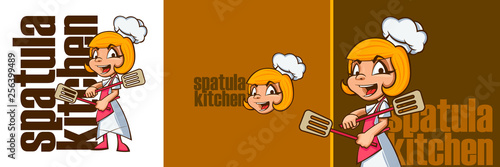 chef mascot logo illustration