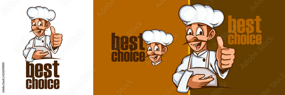 chef mascot logo illustration chef mascot logo illustration