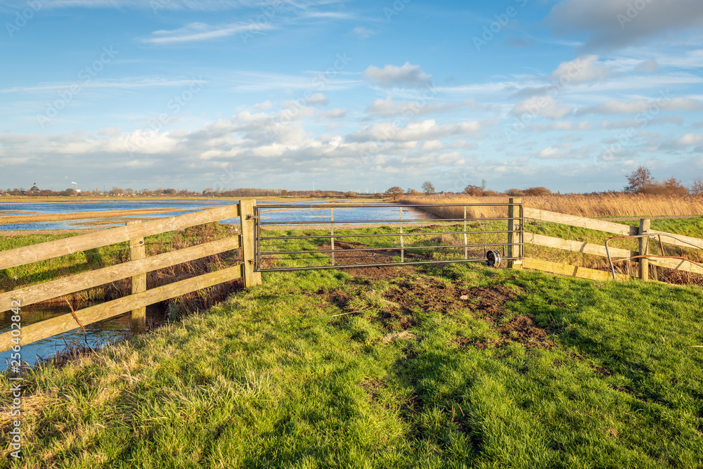 Gate in front of a Dutch nature reserve