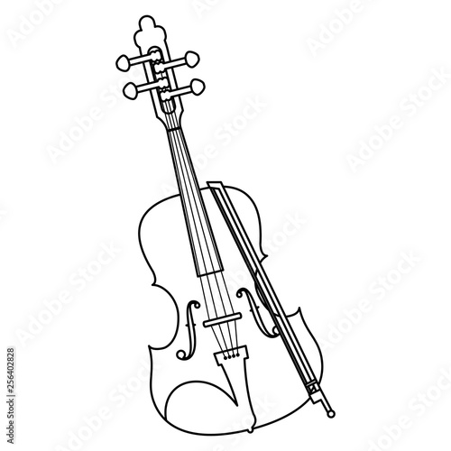 Canvas Print fiddle instrument musical icon