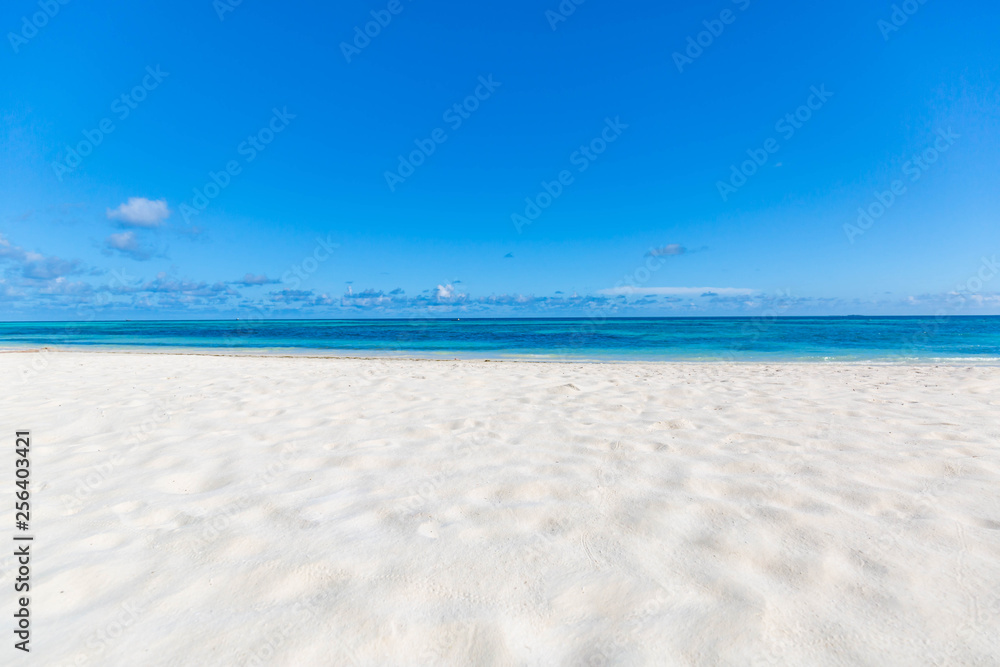 Empty sea and beach background with copy space. Idyllic tropical landscape Empty sea and beach background with copy space. Idyllic tropical landscape