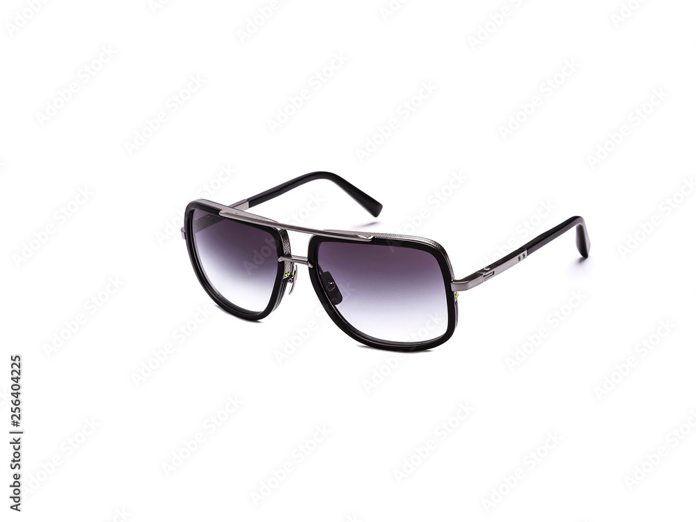 Sunglasses with gray glasses on an isolated white background Sunglasses with gray glasses on an isolated white background