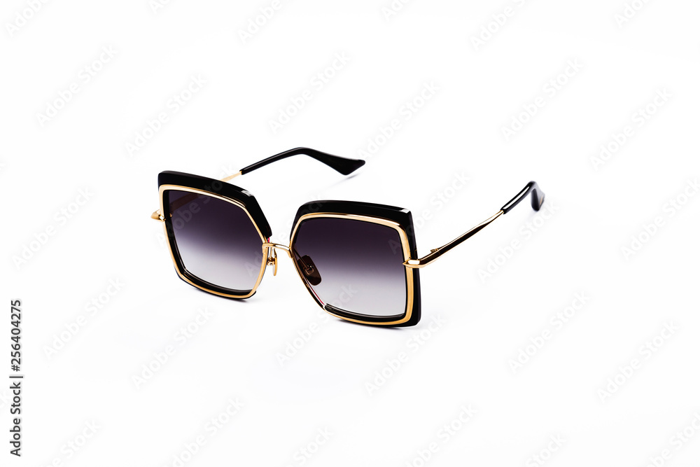 Sunglasses with gray glasses on an isolated white background Sunglasses with gray glasses on an isolated white background