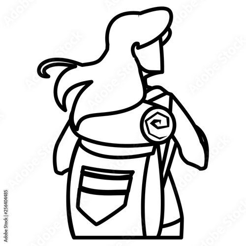 adventurous woman with travelbag