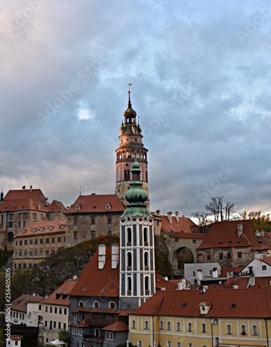 View of the town of Czech Krumlov, registered in the UNESCO World Heritage List, Slide-City