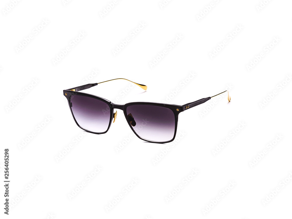 Sunglasses with gray glasses on an isolated white background Sunglasses with gray glasses on an isolated white background