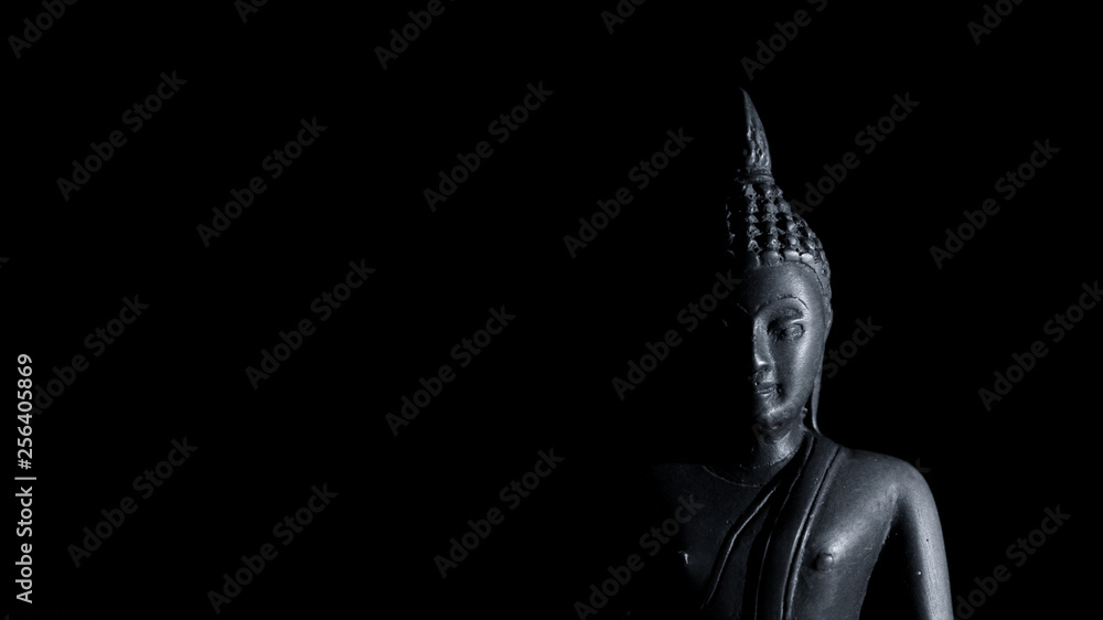 Fototapeta premium Buddha in black background