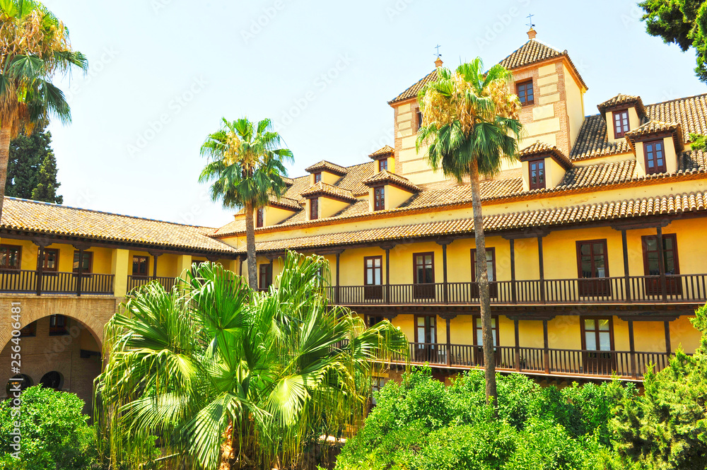 Patio of the House of Contratacion (Casa de la Contratacion). Real Alcazar in Seville, Andalusia, Spain