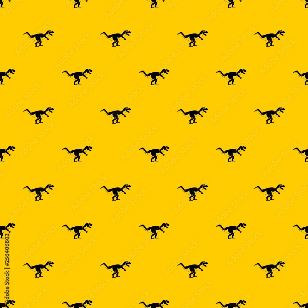 Tyrannosaur dinosaur pattern seamless vector repeat geometric yellow for any design Tyrannosaur dinosaur pattern seamless vector repeat geometric yellow for any design