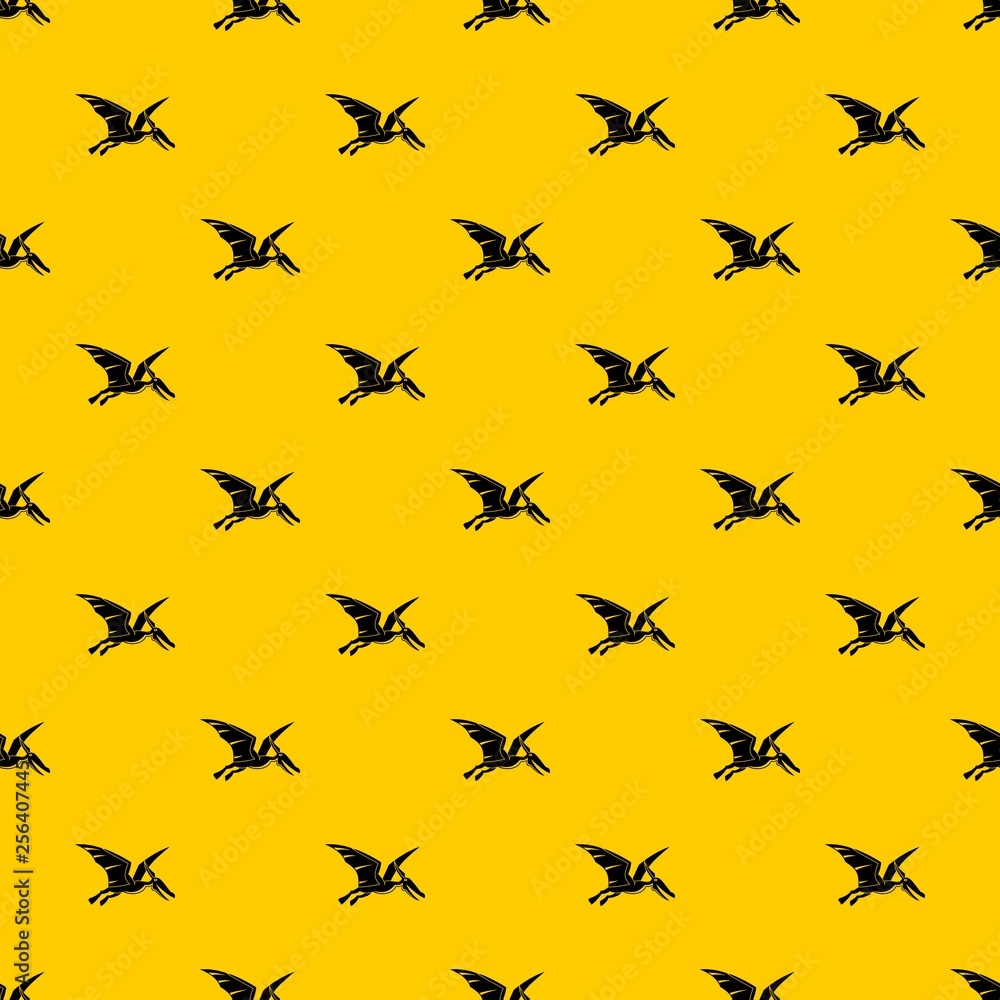 Pterosaurs dinosaur pattern seamless vector repeat geometric yellow for any design Pterosaurs dinosaur pattern seamless vector repeat geometric yellow for any design