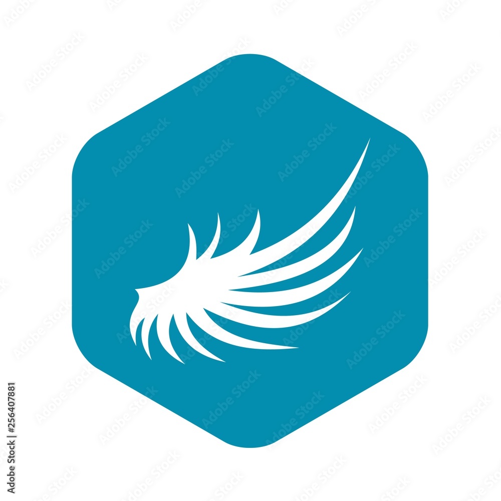 Wing icon in simple style isolated vector illustration Wing icon in simple style isolated vector illustration