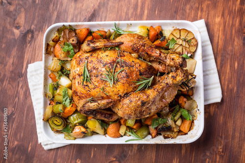 Rustic Roast Chicken with Vegetables