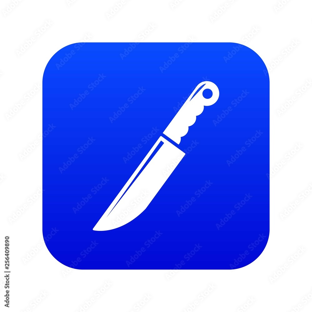 Knife icon blue vector isolated on white background Knife icon blue vector isolated on white background