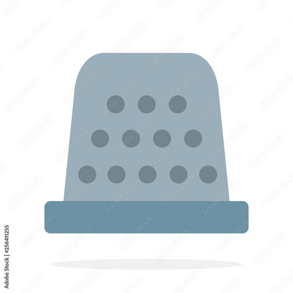 Sewing thimble vector flat isolated Sewing thimble vector flat isolated