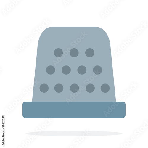 Sewing thimble vector flat isolated