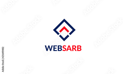 W S Letter logo design