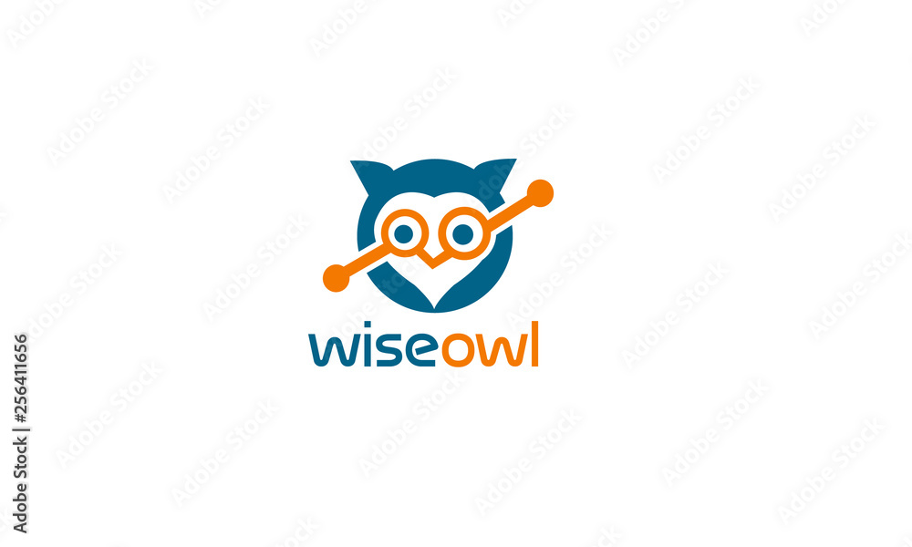 Wise owl logo design