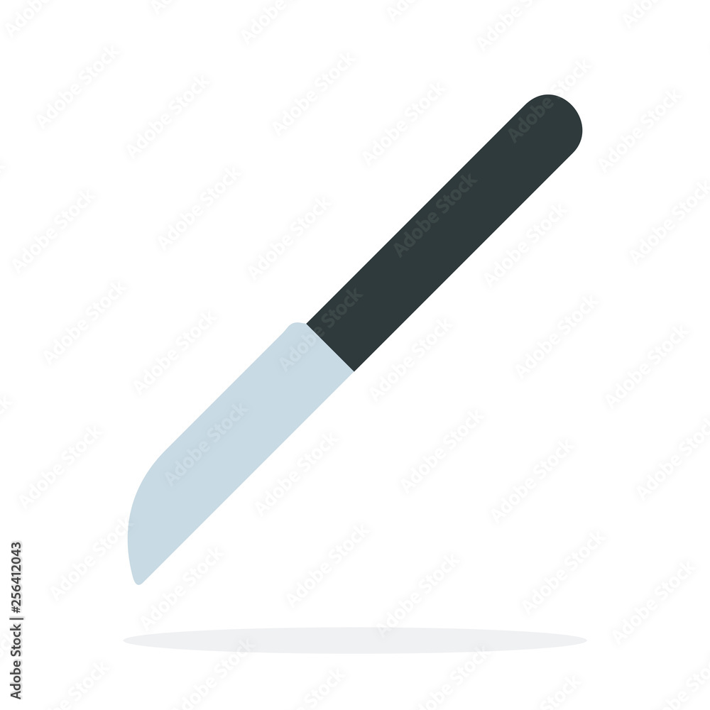 Knife for cleaning vegetables vector flat isolated Knife for cleaning vegetables vector flat isolated