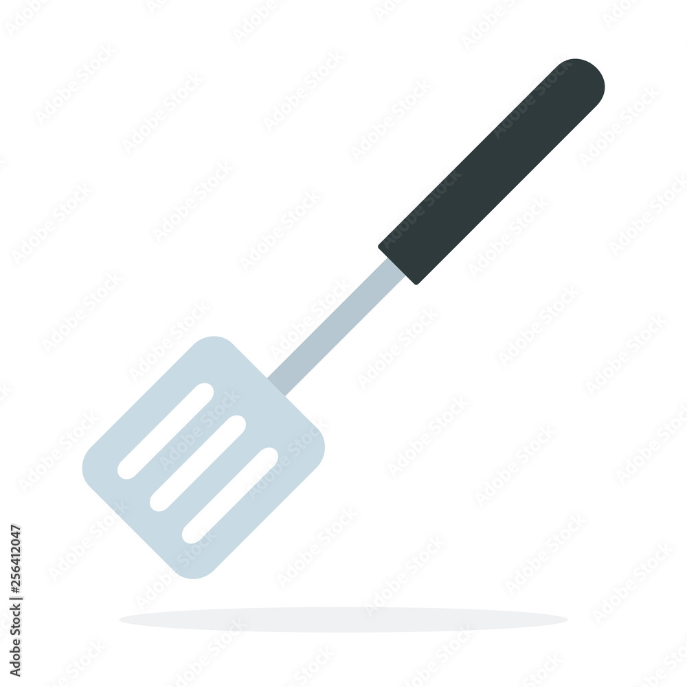 Slotted spatula for cooking vector flat isolated Slotted spatula for cooking vector flat isolated