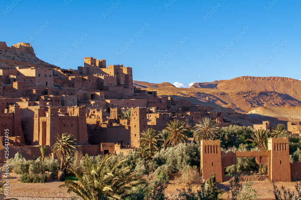 Old kasbah Aid-Ben-Haddou in the desert of Morroco
